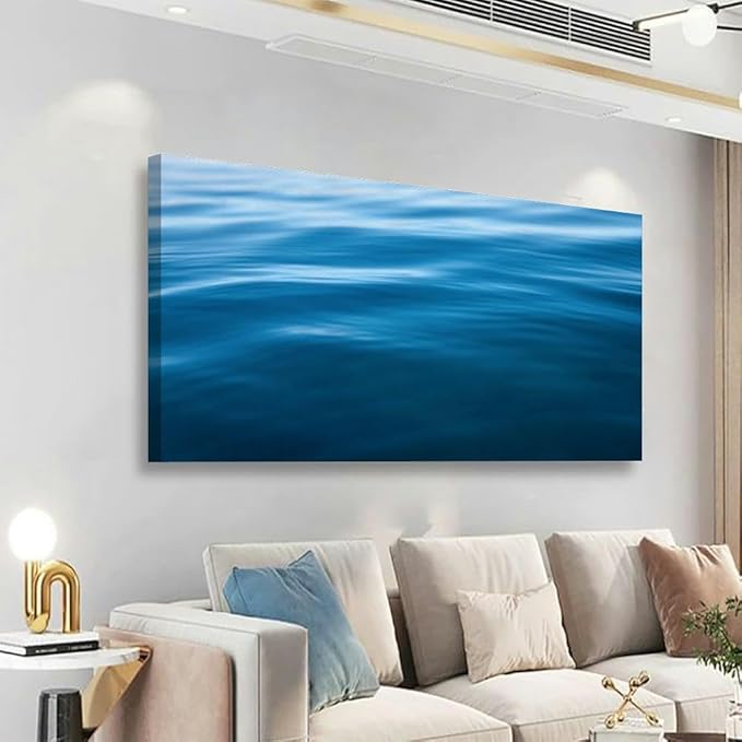 TIGTMULERLY Wall Art Frame Gallery Wall Decor Soft Water Modern Canvas Prints Artwork for Living Room Bedroom Office Kitchen 48x24Inch