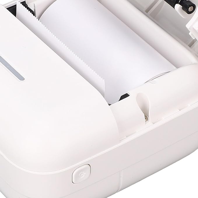 Portable Thermal Sticker Printer with Bluetooth Connectivity for Mobile Devices - Includes 10 Rolls of 57 x 26 mm Self Adhesive Paper - Inkless Printing for Office and Personal Use