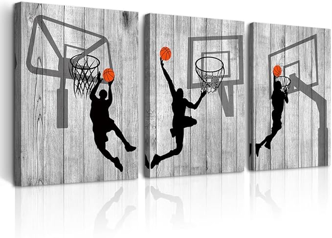 DZRWUBHS Large Canvas Wall Art For Living Room, Boy Bedroom, Office - Black And White Wall Pictures, Prints - Artwork - Modern Home Decorations - 3 Piece