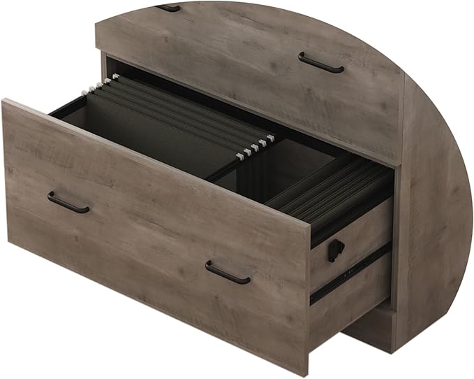 Realspace® Peakwood 30-1/2"W x 21-4/5"D Lateral 2-Drawer File Cabinet, Smoky Brown