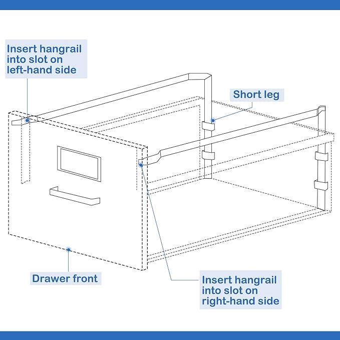 8 Pcs 25" Hangrails File Cabinet Rails Contains 4 Lefts 4 Rights Completes 4 Drawers Compatible with Hon July 1, 1996 and Current 530 Series and 500 Series Files Metal Vertical File Drawers