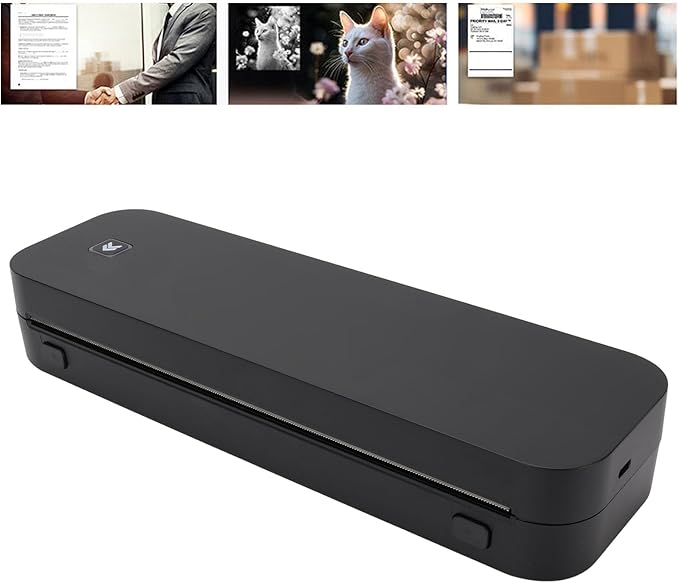 A4 Thermal Printer, USB Portable Inkless Printer with Paper Width 56-216mm, for Home School Office