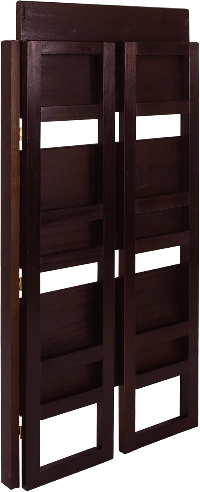 Casual Home 3-Shelf Folding Student Bookcase (20.75" Wide)-Espresso