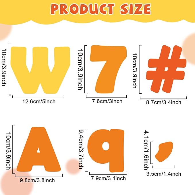 260 PCS Fall Bulletin Board Letters for Classroom 4” Letters Combo Pack Set Autumn Orange Classroom Decorations Alphabet Numbers Symbols Letters for Bulletin Board Cutouts Card for Classrooms Decor