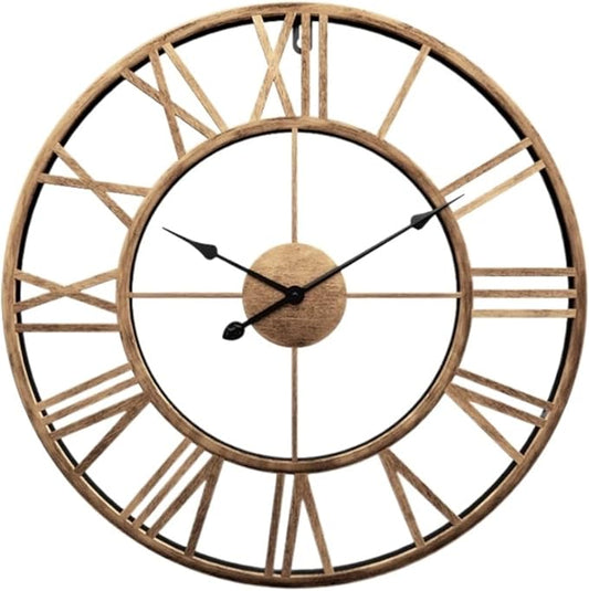 Wall Clock Wall Clock Metal Modern Wall Clocks Battery Operated Silent Clock with Roman Numerals for Office Home Wall Decor Home Decoration Clock (B 60 * 60cm)