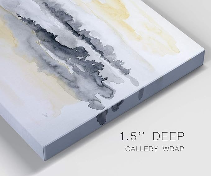 Landscape Wall Art Premium Gallery Wrapped Canvas Abstract Ocean Forest Modern Artwork Decoration for Living Room Kitchen Bathroom Office, Ready to Hang