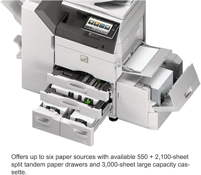 ABD Office Solutions Sharp MX-3570N A3/A4 Color Laser Multifunction Printer - 35ppm, Copy, Print, Scan, Auto Duplex, Network-Ready, Wireless, 2x550 Sheets Drawers, Stand