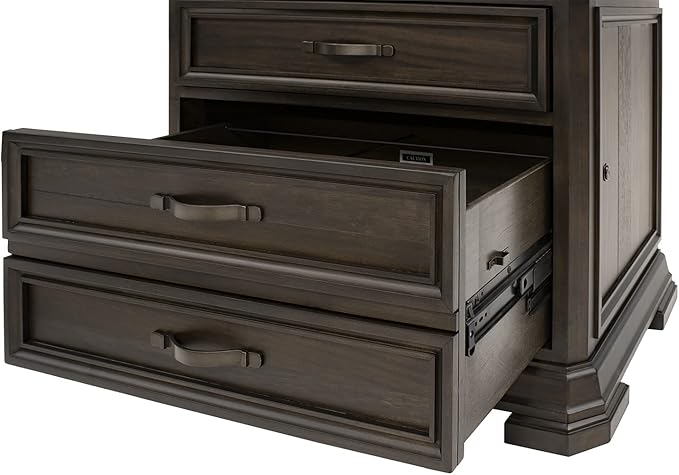 Martin Furniture IMSA450 Executive Lateral Locking Legal/Letter File Drawer, Fully Assembled, Brown