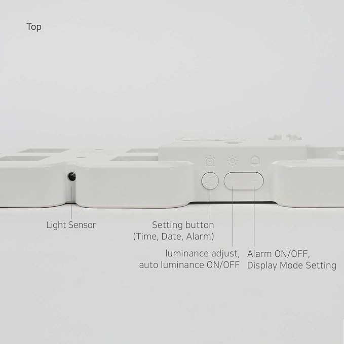 mooas 3D Pure mini Dual LED Clock, Multi-Function LED Clock (Calendar, Alarm, Temperature) (8.5" Dual Table Alarm Clock)