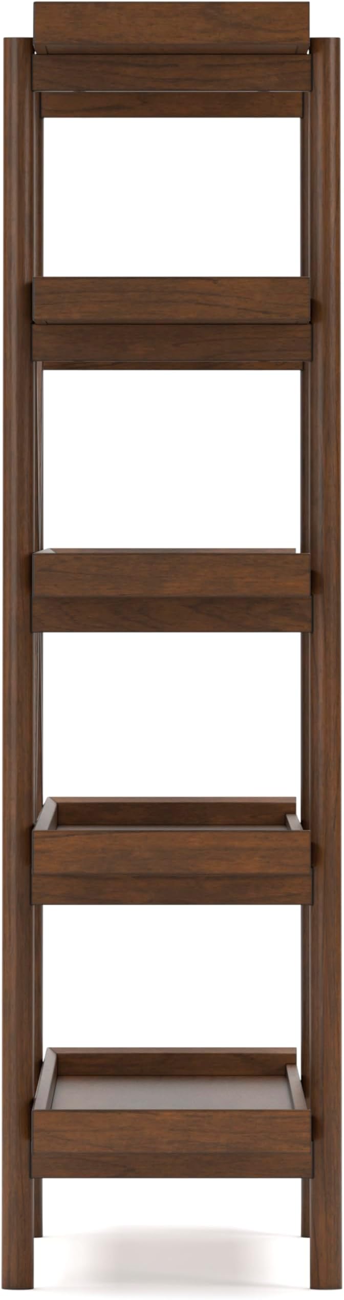 Signature Design by Ashley Lyncott Mid-Century Modern Freestanding 5-Tier 70" Etagere Bookcase, Light Brown