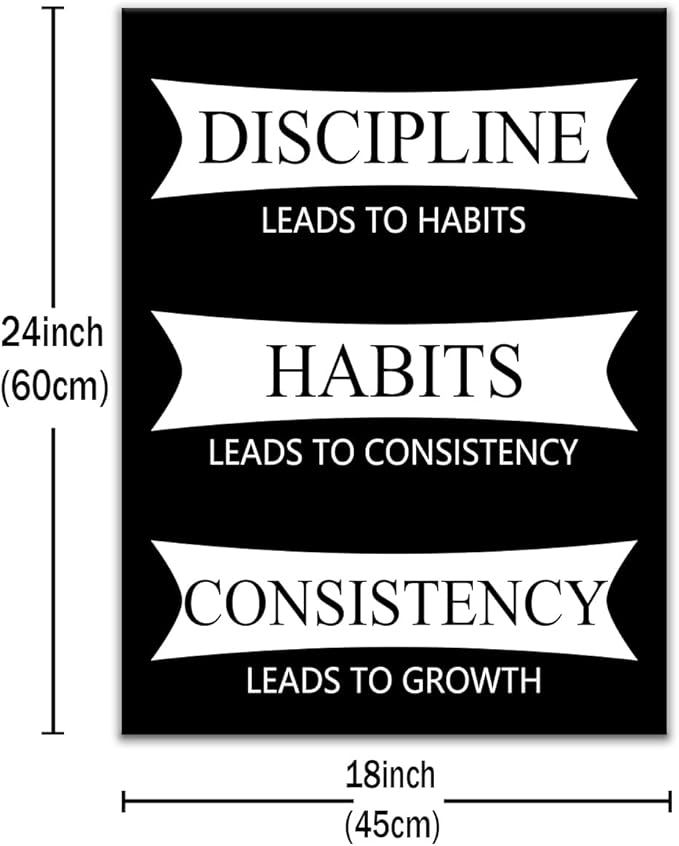 DINGFUN Motivational Wall Art Office Decor Inspirational Entrepreneur Quotes Canvas Positive Poster Painting Artwork for Modern Home Bedroom Study Room Living Room Picture Ready to Hang [18''Wx24''H]