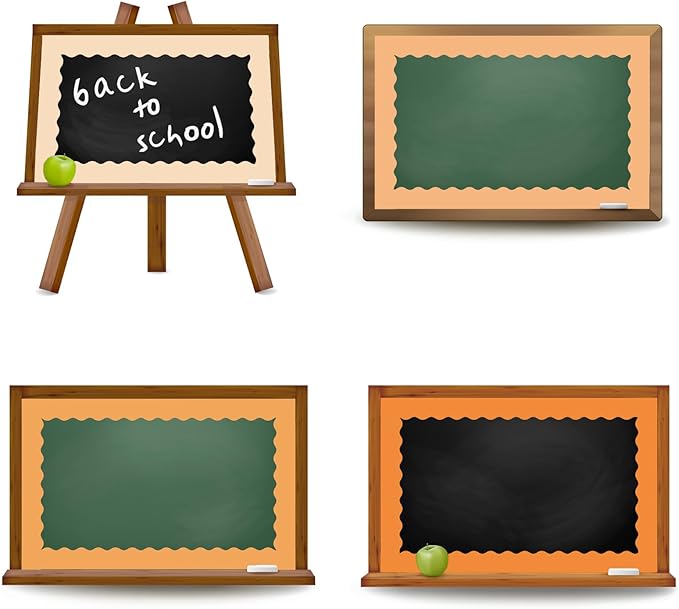 Whaline 65.6ft Orange Bulletin Board Borders Back to School 4 Rolls Gradient Orange Die-Cut Board Trim for Little Cutie Classroom Office Chalkboard