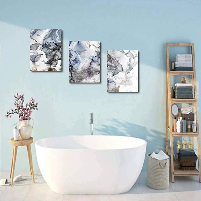 Canvas Wall Art for Living Room - Abstract Decor for Bedroom, Modern Office Decorations - Ink Paintings Fashion Abstract Pictures Artwork - Room Canvas Art Prints for Kitchen Home 3 Piece