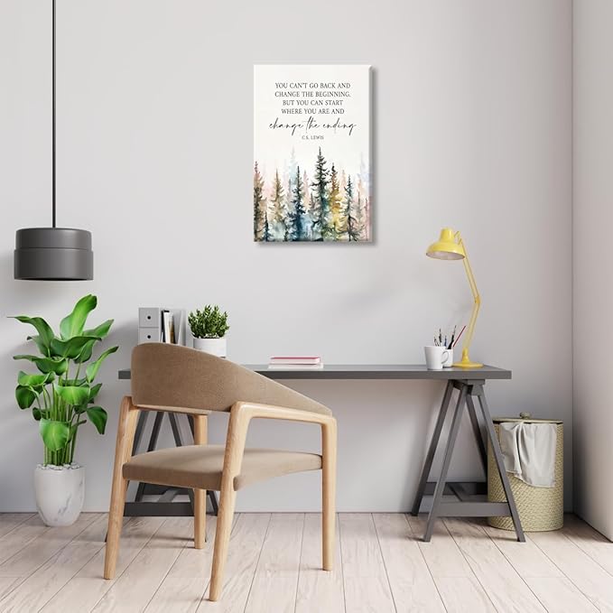 Motivational Office Wall Decor CS Lewis Quote Inspirational Wall Art Positive Affirmations Canvas Prints Encouraging Motivational Posters For Office Bedroom Living Room Home 12x16inch Unframed