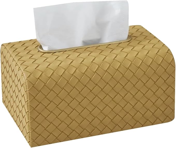 Stylish Tissue Box Facial Tissue Box Cover Plastic Disposable Tissue Holder and Modern Desktop Tissue Box for Home Office Restaurant Bar Modern Tissue Box (Color : Green, Size : B) (Beige B)
