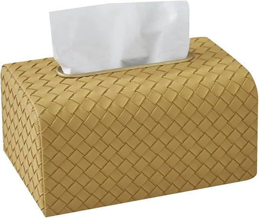 Stylish Tissue Box Facial Tissue Box Cover Plastic Disposable Tissue Holder and Modern Desktop Tissue Box for Home Office Restaurant Bar Modern Tissue Box (Color : Green, Size : B) (Beige B)