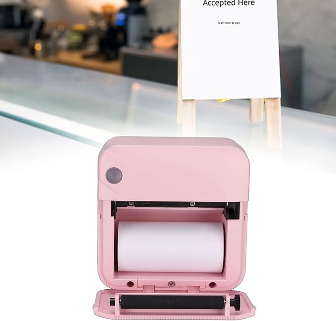 Luqeeg Thermal Label Printer, Bluetooth Printing Label Machine, Shipping Label Printer for Mobile, Office, Notes Memo, Shipping Packages and Postage, 200 DPI Resolution, No Ink