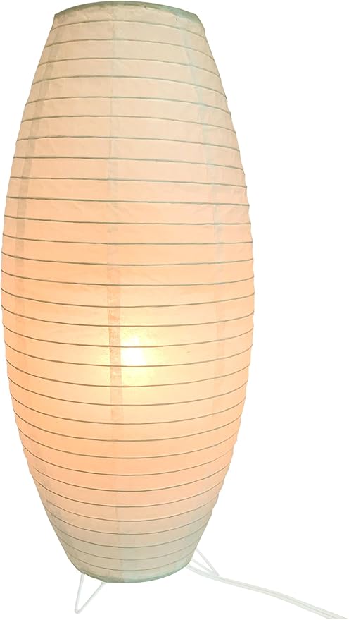 Paper Lamp Desk Lantern Table Lamps Rice Paper Bedside Nightstand Portable Small Light for Living Room Bedroom (1, 19.2"x8.5"x8.5")