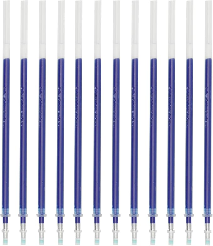 Maydahui 50 Pcs Blue Gel Pen Refills with 5 mm Aperture 5.12 inch(13 cm) Smooth Writing Pen Refills 0.7 mm Replacement Gel Ink Refills for Stationery School Office Supplies (Blue)