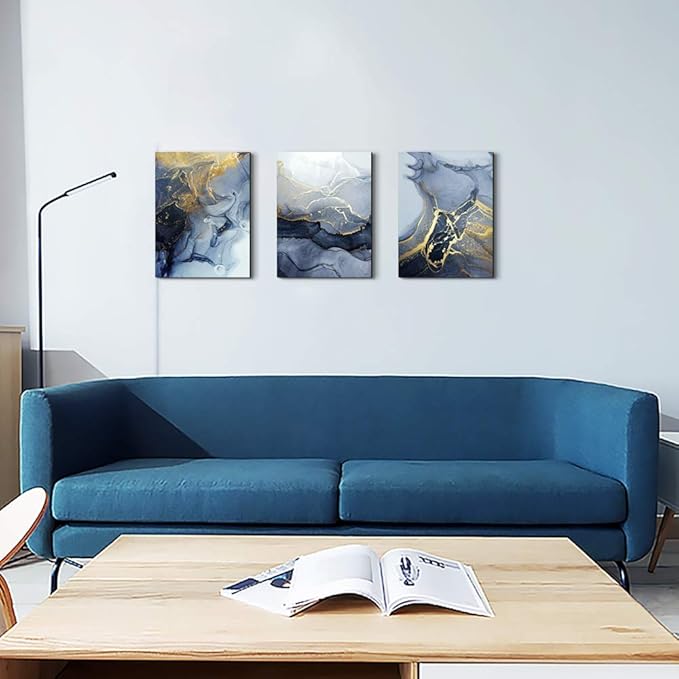 Abstract Wall Decor for Living Room Bedroom Wall Art, Ink painting Wall Artworks Hang Pictures for Office Decoration, 12x16inch/Piece, 3 Panels Home Posters