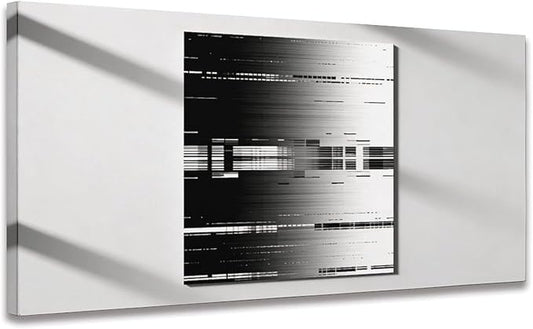 Black Abstract Framed Canvas Wall Art for Office, Minimalist Modern Wall Decor 40" L x 20" W
