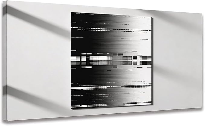 Black Abstract Framed Canvas Wall Art for Office, Minimalist Modern Wall Decor 58" L x 28" W