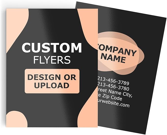 GotPrint Custom Bulk Flyers, Glossy, Vertical | Upload Design or Add Text | Personalized Photo | Double-Sided Printing Available, 8.5 X 11 Vertical, 2500 Qty