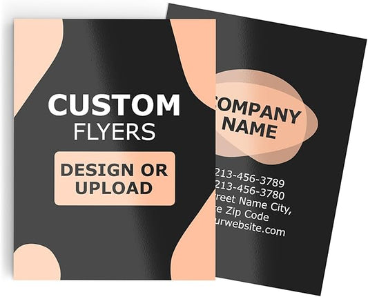 GotPrint Custom Bulk Flyers, Glossy, Vertical | Upload Design or Add Text | Personalized Photo | Double-Sided Printing Available, 8.5 X 11 Vertical, 2500 Qty