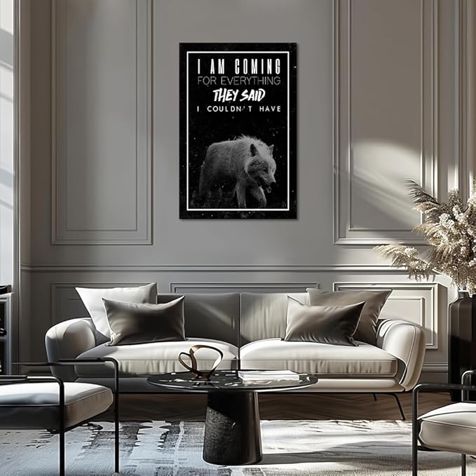 Novatique Motivational Canvas Wall Art Inspirational Entrepreneur Quotes Wall Art Entrepreneur Quote Painting Motivational Office Wall Decor Art for Bedroom Home Decor, 24 x 36inch