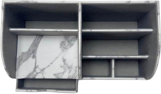 UnionBasic Desk Organizer - Multifunctional Leather Desktop Pen Holder Storage Box - Business Card/Pen/Pencil/Mobile Phone/Stationery Holder