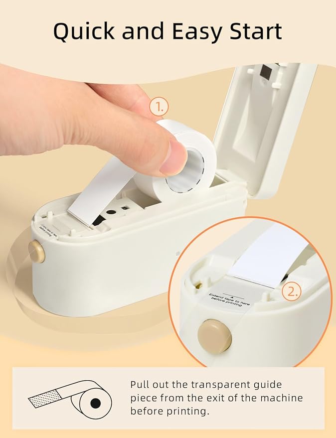 Makeid L1 Label Maker Machine with Tape - Portable & Rechargeable Label Makers Compatible with 9 12 16mm Waterproof Tape - Mini Bluetooth Labeler for Organizing Home Office School