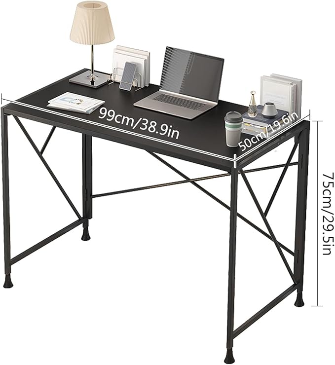 GLigeT Office Desk Modern Sturdy Office Desk PC Laptop Notebook Study Table for Home Office Workstation 39" Foldable Writing Desk Without Installation, 4 Colors Study Writing PC Desk (Color : C)