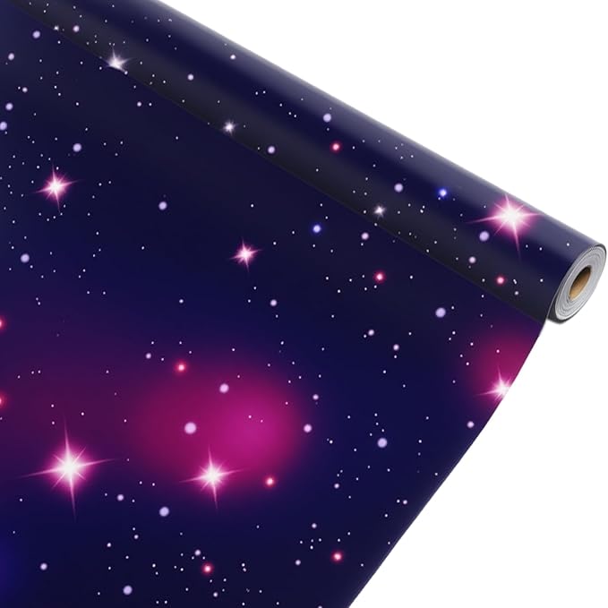 Tenceur Bulletin Board Paper 24 Inch x 100ft Fade Resistant Paper Roll for Classroom Decor(Starry Sky)