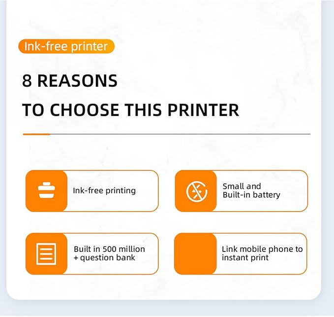 Diydeg -2180 Portable A4 Bluetooth Thermal Printer, Inkless, Monochrome, for iOS & Android, Office Use
