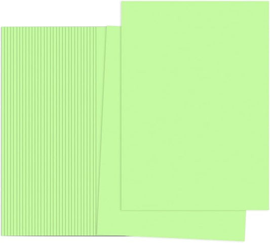 PATIKIL Light Green Colored Copy Paper, 100 Sheets 8.3x5.9" A5 19lb/70gsm Double Sided Colorful Print Paper Bulk Sheet DIY Craft Art Projects Supplies for Printer Origami