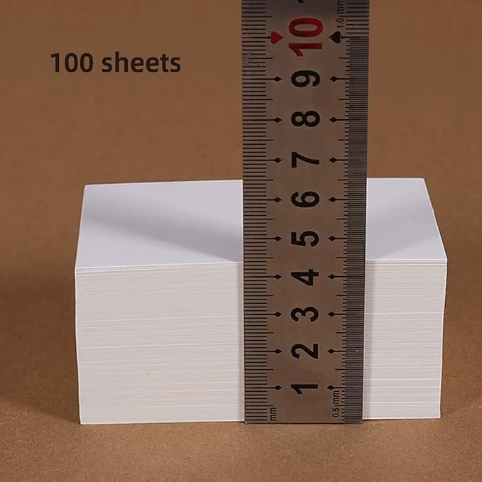 100 Sheets blank cardstock 2 x 3.5 In Heavy Weight business Card Stock 350gsm/130lb Learning Card, Note Card, Thank You Inserts, Gift Tags, Paper Crafts, Write, Draw, DIY (2X3.5 Inches)