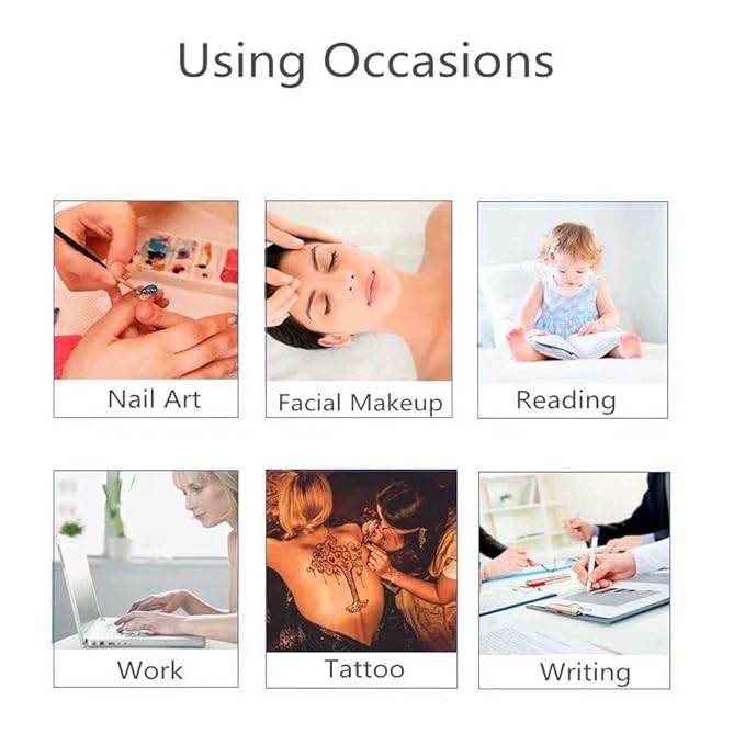 Pinkiou Clip on Lamp Desk Lamp with Clamp for Night Reading Nail Art Makeup Salon LED USB Book Light Clip Clamp Lamp 360°Flexible Gooseneck Bed Lamp 3 Color Models