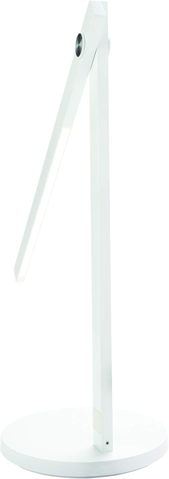Newhouse Lighting Adonis White Metal Dimmable and Adjustable Color Temperature Energy-Efficient Modern LED Desk Lamp with Built-in Wireless Phone Charger