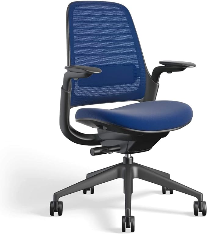 Steelcase Series 1 Work Office Chair - Royal Blue, Hard Floor Casters