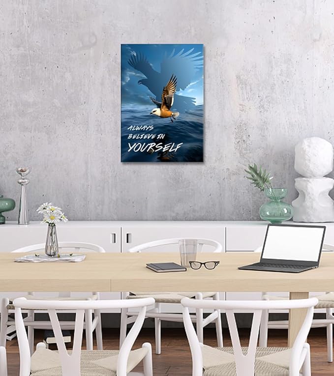 Novatique Inspirational Wall Decor for Office Motivational Wall Art Prints for Bedroom Motivational Poster Decor Framed Ready to Hang,12 x 16inch