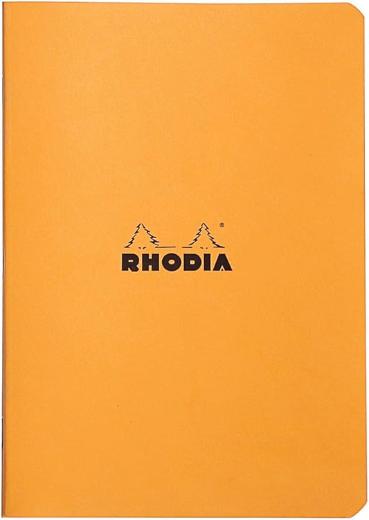 Rhodia Staplebound Orange Lined Notebook 14.8 X 21cm (119188C)