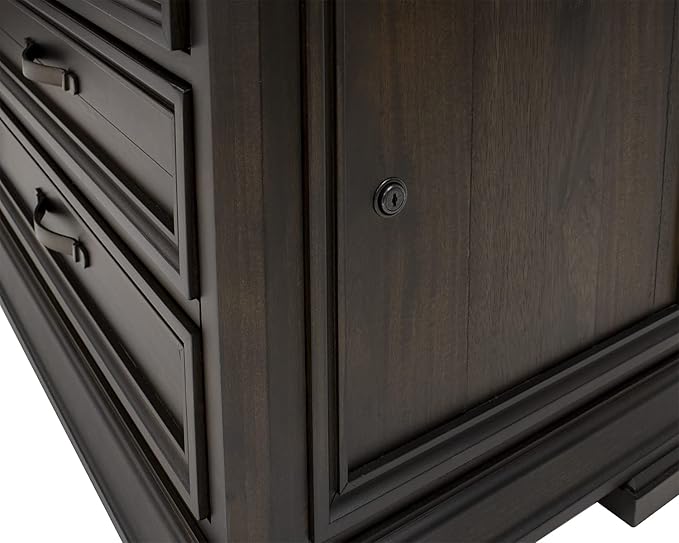Martin Furniture IMSA450 Executive Lateral Locking Legal/Letter File Drawer, Fully Assembled, Brown