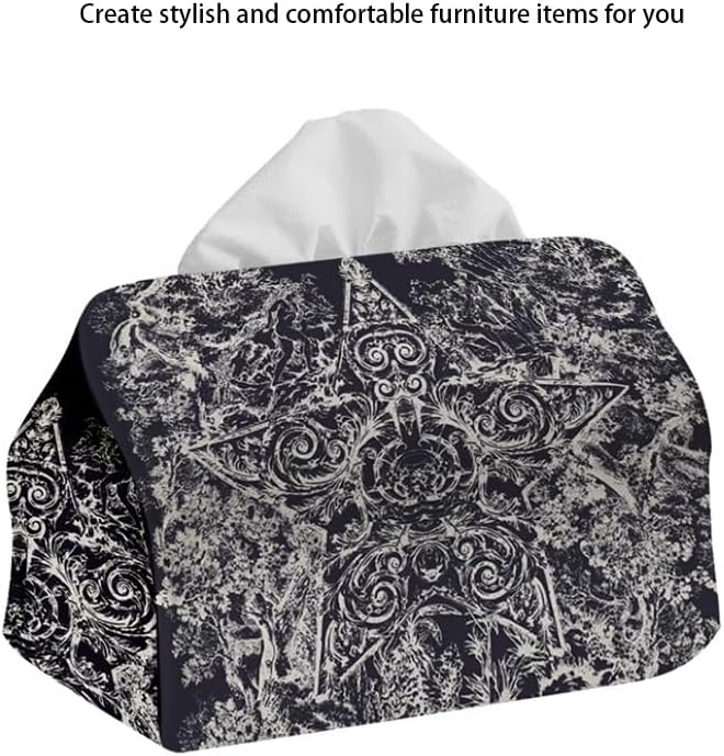 Stylish Tissue Box Modern Cloth Tissue Box Refined Tissue Box Cover and Simple Napkin Box for Bathroom Vanity Countertop Desk Gift Office Modern Tissue Box (Color : Blue, Size : Small) (Beige Large)