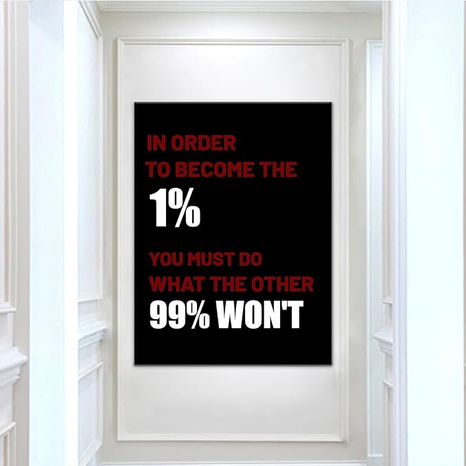 PSYYSP Motivational Wall Art Inspirational Office Wall Art Quotes Poster for Living Room Encouraging Canvas Posters for Office Bedroom Sayings for Wall Decoration Ready to Hang [30''Wx 40''H]