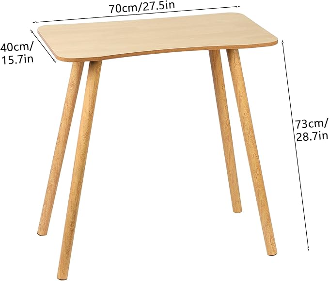 Computer Desk,70cm Small Office Desk,Children Study Writing Table with Solid Legs,Ergonomic Design Wooden Gaming Desk,Corner Square Student Learning Desk Work Desk for Home Office (Wooden A)