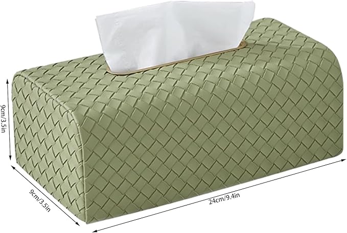 Stylish Tissue Box Facial Tissue Box Cover Plastic Disposable Tissue Holder and Modern Desktop Tissue Box for Home Office Restaurant Bar Modern Tissue Box (Color : Green, Size : B) (Green Multi)