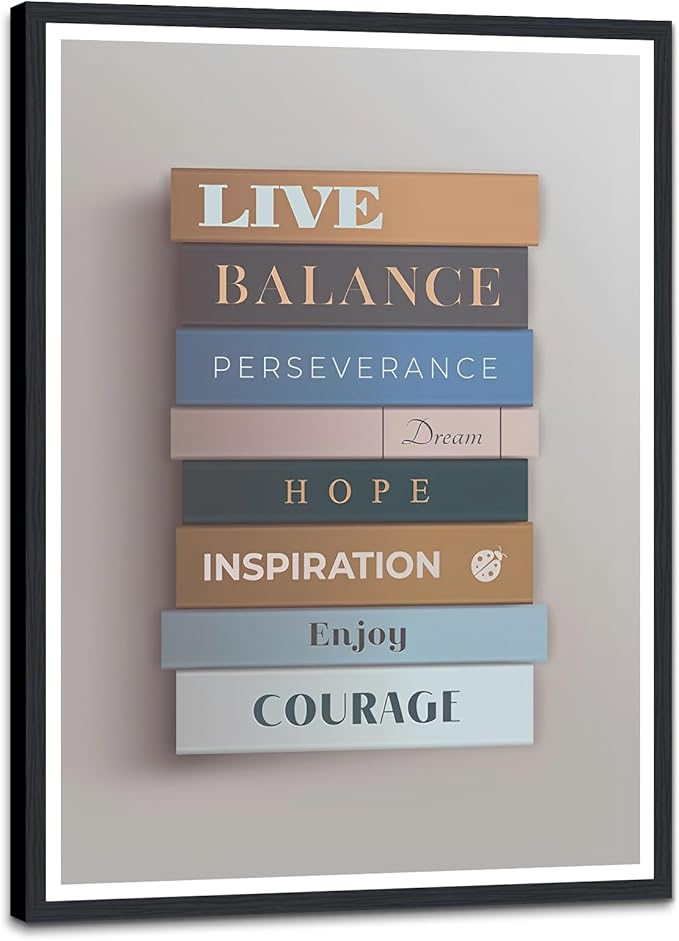 Novatique Inspirational Wall Art Positive Affirmations Wall Art for Office Decor Inspirational Phrases Picture Painting Framed for Living Room Bedroom Ready to Hang,12 x 16inch