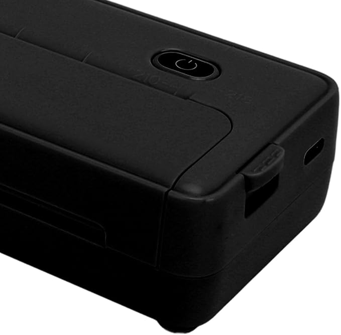 ZJchao Portable A4 Thermal Printer Inkless Mobile Printer for Home and Office (Black)