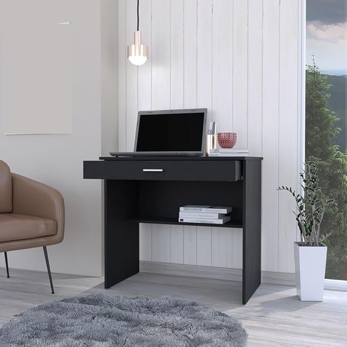 Desk for Home Offices, Student Rooms, Office, Black(27.8" W X 13.2" D)