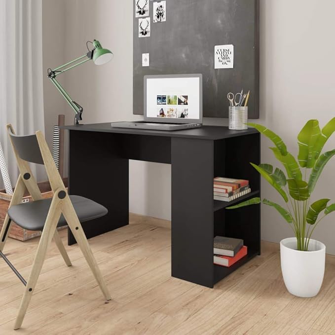 43.3" Computer Desk, Computer Workstation with Shelves, Study Writing Home Office Desk, Modern Chipboard Multipurpose Desk Easy Assemble, 43.3 x 23.6 x 28.7 inch